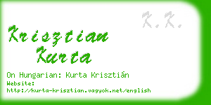krisztian kurta business card